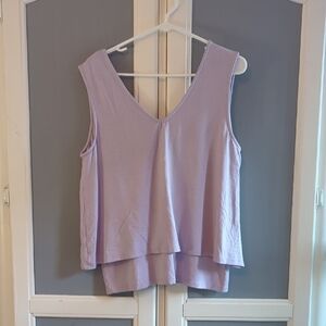 Kettlewell Lilac Layered Tank Top Sleeveless Soft Stretch Minimal Chic